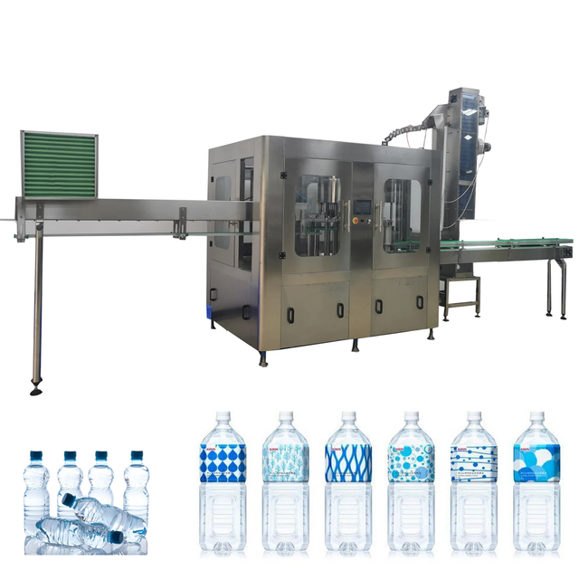 M&aacute;quina de lavado, llenado y tapado 3 en 1, l&iacute;nea de producci&oacute;n de agua embotellada de PET