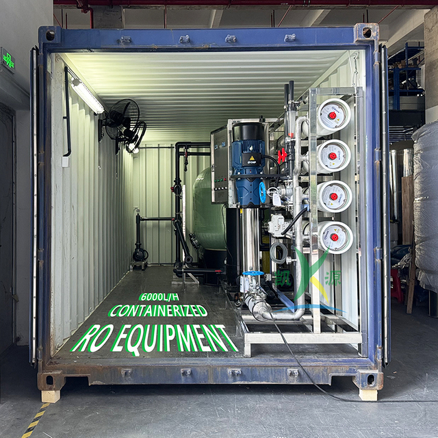 6t/h Containerized Brackish Water Treatment Equipment para sa Borehole Water At Groundwater TDS 1000-20000PPM
